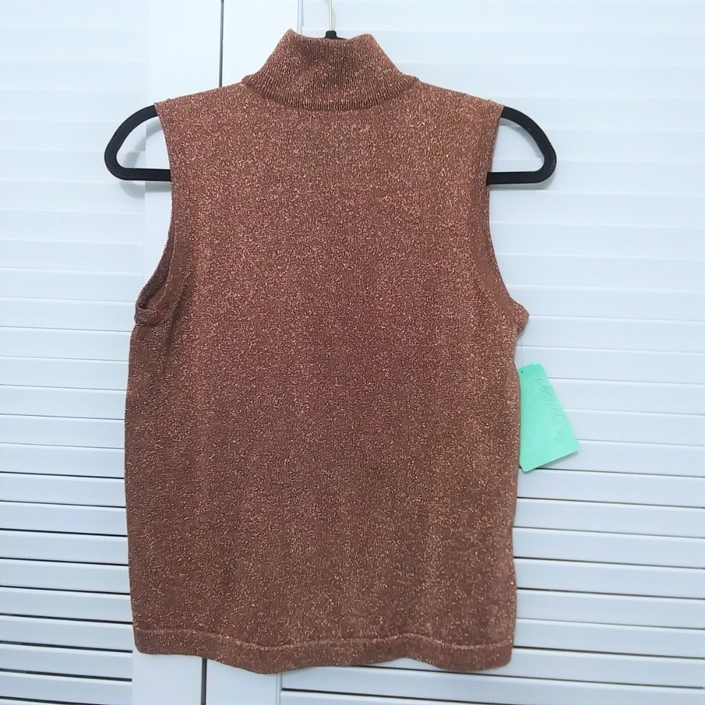 Tesori Bronze Shimmer Turtleneck Sweater - Picture 6 of 6